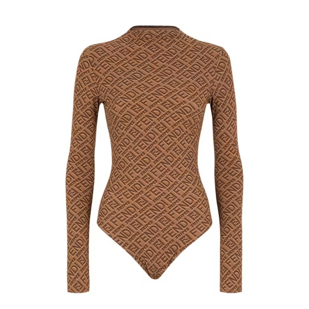 Fendi SKIMS Mock Neck Long Sleeve Bodysuit